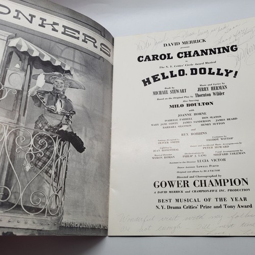 Hello Dolly Carol Channing Vintage Musical Program Book - Inscribed - Picture 3 of 7