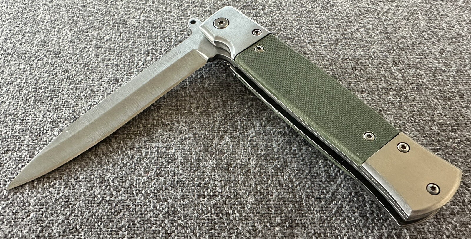 SOG Flash Tanto Knife RARE Green And Steel 440 Steel Blade Excellent