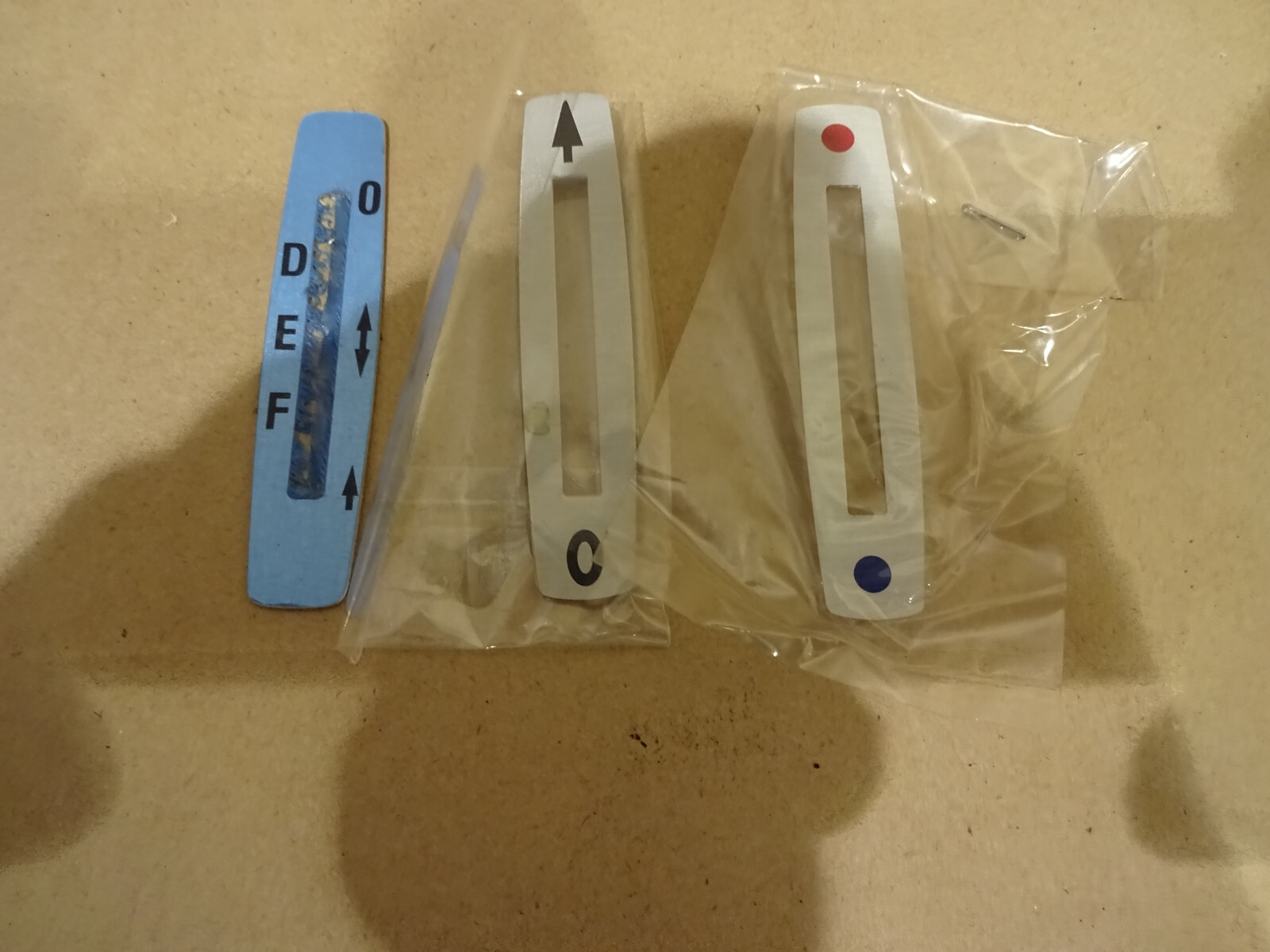 Ferrari 246 Heater Lever Plates Label Set  P/N 24602140