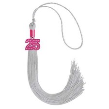 Endea Graduation Silver Graduation Tassel With Pink Bling Charm 2024