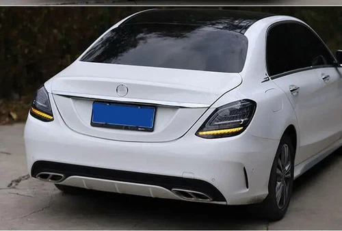 2X Smoked Black LED Tail Lights For Mercedes Benz 2007-2021 W204 C200 C250 C300 - Picture 4 of 7