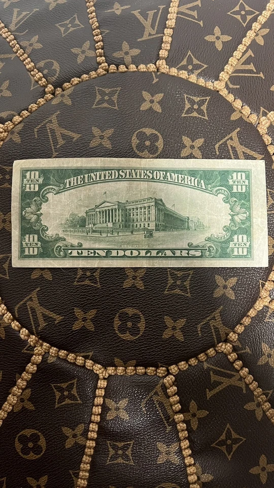 $10 DOLLARS 1934 BLUE SEAL Note/Bill - Image 2 of 2