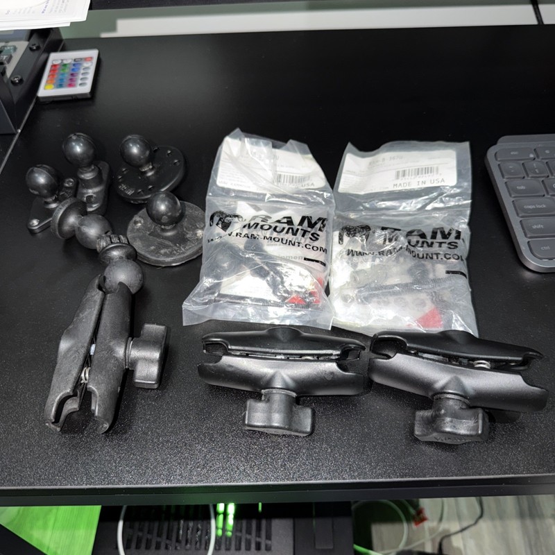 RAM Mounts Bundle GoPro Mount Arms Ball Bases Clamps Hardware Lot