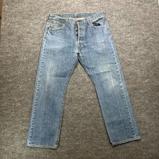 Levi's Jeans Men's Blue Denim Mid Rise Classic Straight Button Fly - 34X28.5