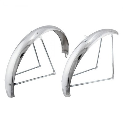 Wald Steel Fender Set 962-24 24'' Balloon Chrome