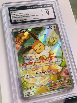 Pokemon CGC 9 MINT Prismatic Evolutions Black Star Promo 173