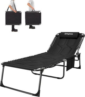 Sun Lounger 5 Stufen Anpassbar 200x68cm 3 Bein