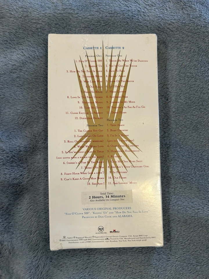 New Sealed Alabama For The Record 41 Number #1 Hits Cassette 1 & 2 Country 1998  - Image 2 of 3