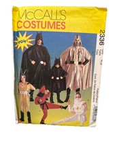 VTG McCalls 2336 Super Hero Costume Sewing Pattern Uncut Child Boys 4-6 Batman
