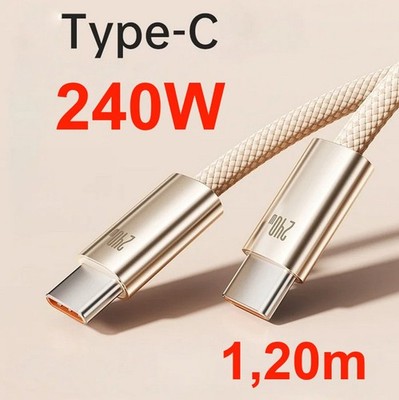 USB-C Ladekabel  Daten Kabel 240W PD 3.1 Schnellladekabel USB