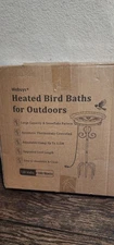 Heated Bird Bath, 100W Thermostatically Controlled Heated Bird Baths for Outdoor