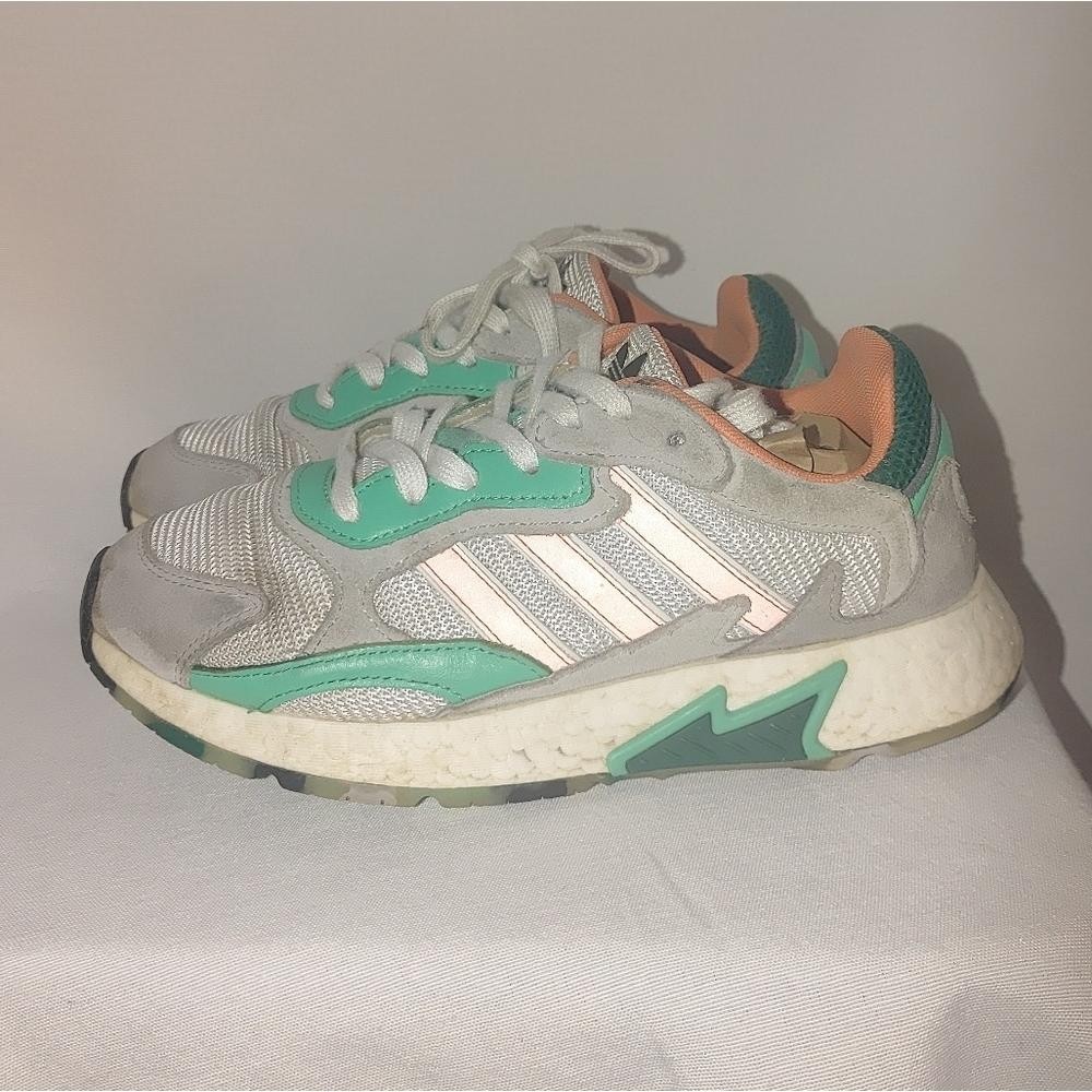 Adidas Originals Tresc Run J Sneaker Coral Bliss White Orange Green EF7650 EU 38