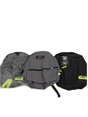 Trailmaker New 16'' Black Adjustable Straps Backpack Front Pocket Set of 3 Unisex