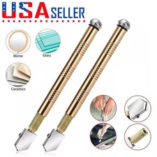 2 Pcs Professional Glass Cutter Metal Carbide Precision Anti-Skid Cutting Tool