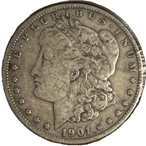 1901-S Peace $1 ✔ 90% Silver ✔ Fine Condition ✔ At / Near Melt Value
