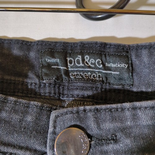 Pantalones de mezclilla negros ajustados elásticos pd&c para hombre - talla 34x32 - Imagen 2 de 7
