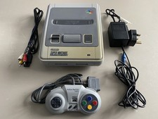 Super Nintendo SNES Console, Controller, Official PSU, AV cable, PAL