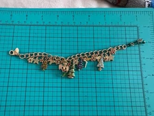 Kirk’s Folly Christmas Charm Bracelet Gold Tone Beautiful 🎄