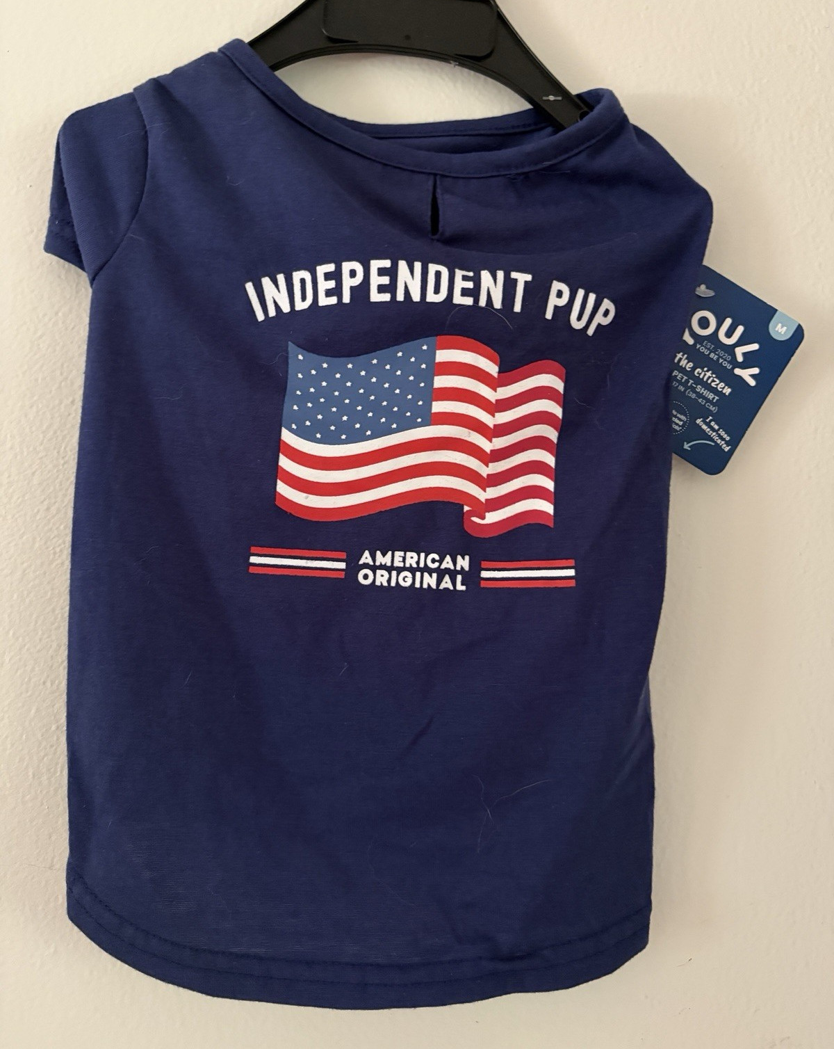 Youly The Citizen Independence Day Navy Dog T-Shirt Size M Recycled Mix & Match