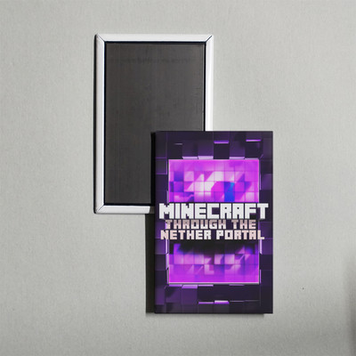 Minecraft Through the Nether Portal Mini Movie Poster Fridge Locker Magnet