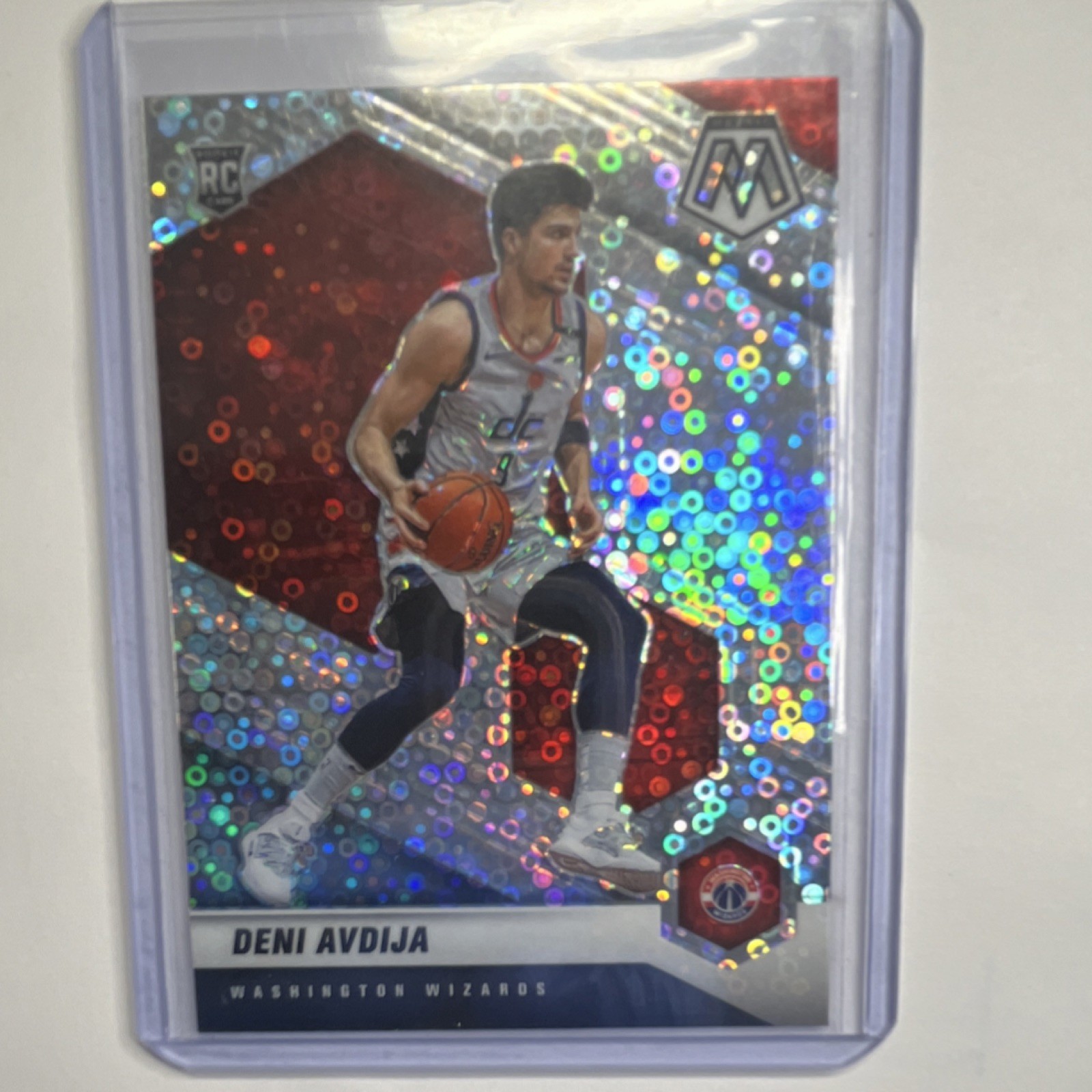 Panini 2020-21 Mosaic Deni Avdija Rookie #217 Disco Prizm Wizards NBA