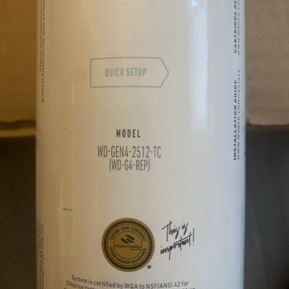 Woder Gen4 WD-G4-REP Replacement Cartridge/Single or Dual-Stage Replacement - Image 4 of 4