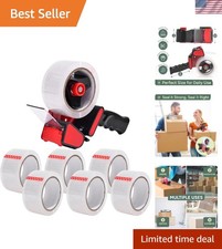 Durable Tape Gun Set with 6 Clear Packaging Rolls - Fast Reliable Sealing
