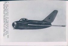 1954 WirePhoto Military US Sabre Jet Fighter Air Force Korean West Coast Plane