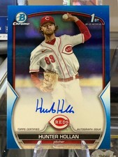 2023 bowman chrome blue auto hunter hollan /150