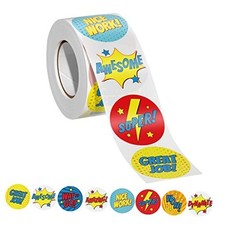 Reward Stickers for Teachers.1000 PCShero Stickers for Kids in 8 Super