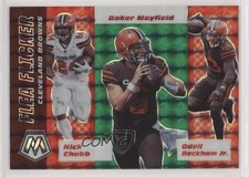 2020 Panini Mosaic Flea Flicker Green Prizm Odell Beckham Jr Baker Mayfield 0h22