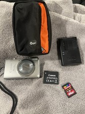 Canon PowerShot ELPH 340 HS Silver Digital Camera 16MP 12X Zoom WiFi W/ SD Card
