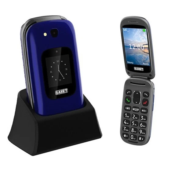 SAIET - Cellulare Smart Senior STS502 - Cellulare Per Anziani 4G e Bluetooth -Tasti e Lettere