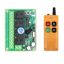 12V 4 Channels 433Mhz Wireless Remote Control Switch with Industrial... 