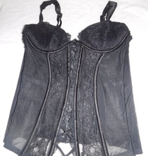 Victoria's Secret Lace Corset Bustier Size 34B Pastel Romantic Lingerie