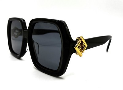 FENDI FE40139F FE 40139F 01V Black Sunglasses 54-17-135 | eBay