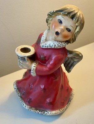 Vintage Goebel Angel Figurine Candleholder German Music Box Broken