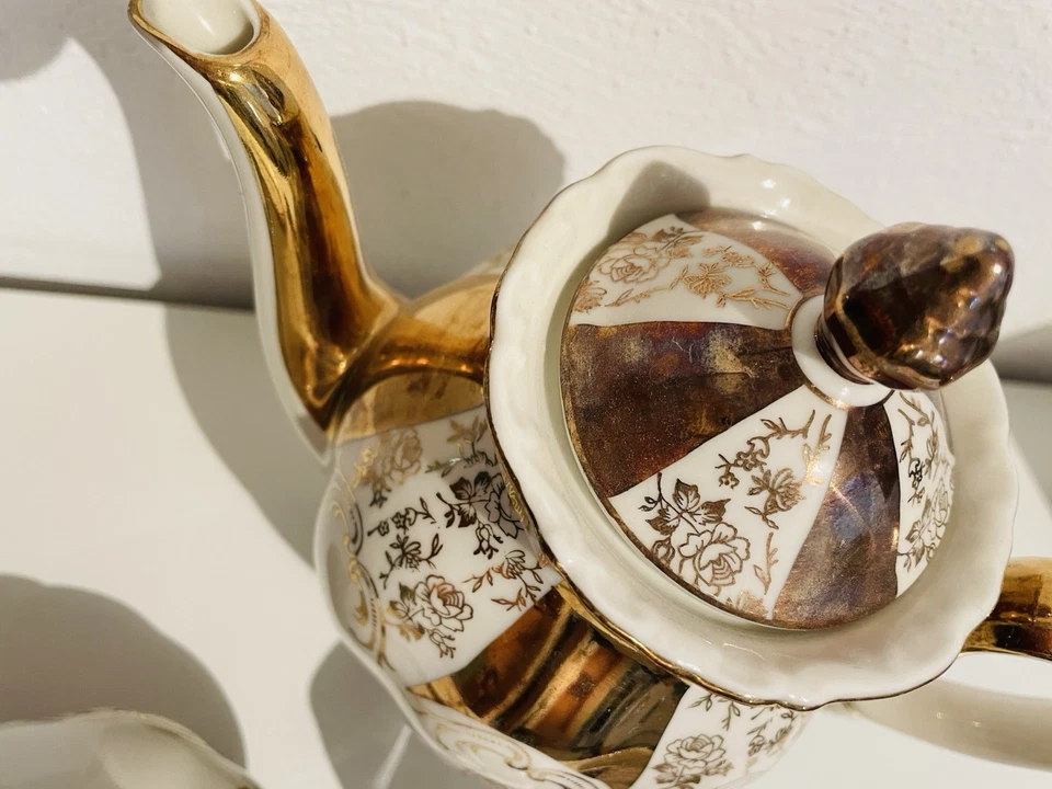 Bareuther Bavaria Sehr schöne alte Kaffeekanne + Milch und Zucker - Rosendekor - Bild 4 von 4