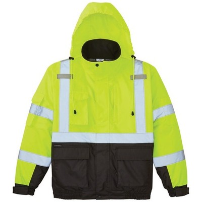 Klein Tools 60364 Hi-Vis Winter Bomber Jacket Large ANSI Class 3