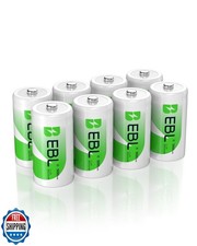 EBL Rechargeable C Batteries 5000mAh Ni-MH C Size Battery, Pack o