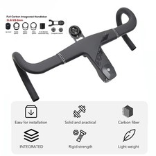 Manubrio bici da strada integrato Aero full carbon 390/400/430mm 28,6/31,8mm ricambi