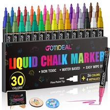 Chalk Markers,Fine Tip Liquid Chalk Markers for Blackboard Chalkboard Calenda...