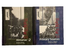 World War II Reference Library 2 Book Lot: Almanac Vol 2 & Primary Sources UXL 