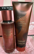 Victoria's Secret RICH CARAMEL VANILLA Fragrance Body Mist and Body Lotion NEW