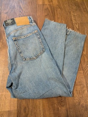 Nwt H&M Divided Womens Size 8 Mom Jeans High Waist Ankle Length Medium Wash