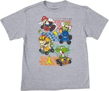 Super Mario Bros Mario Kart Officially Licensed Retro Style Gaming T-Shirt