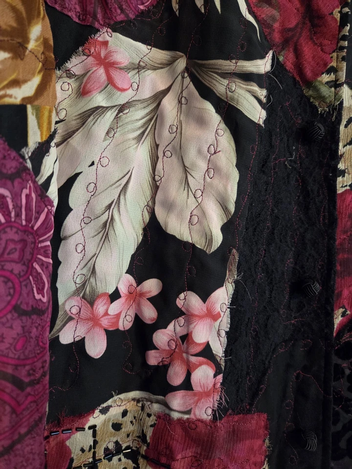 Camisa Top Blusa Floral Manga Larga Lentejuelas Laura Ashley Para Mujer 2X Talla Grande Foto 3 de 4