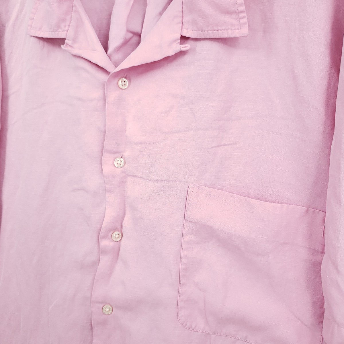 Polo Ralph Lauren Caldwell Camp Shirt Mens 3X Big Pink Silk Linen