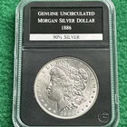 1886 Morgan Silver Dollar - PCS Genuine Uncirculated - 90% Silver - Nice Detail!
