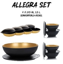Tupperware Allegra Set XXL Gold Schwarz NEU 